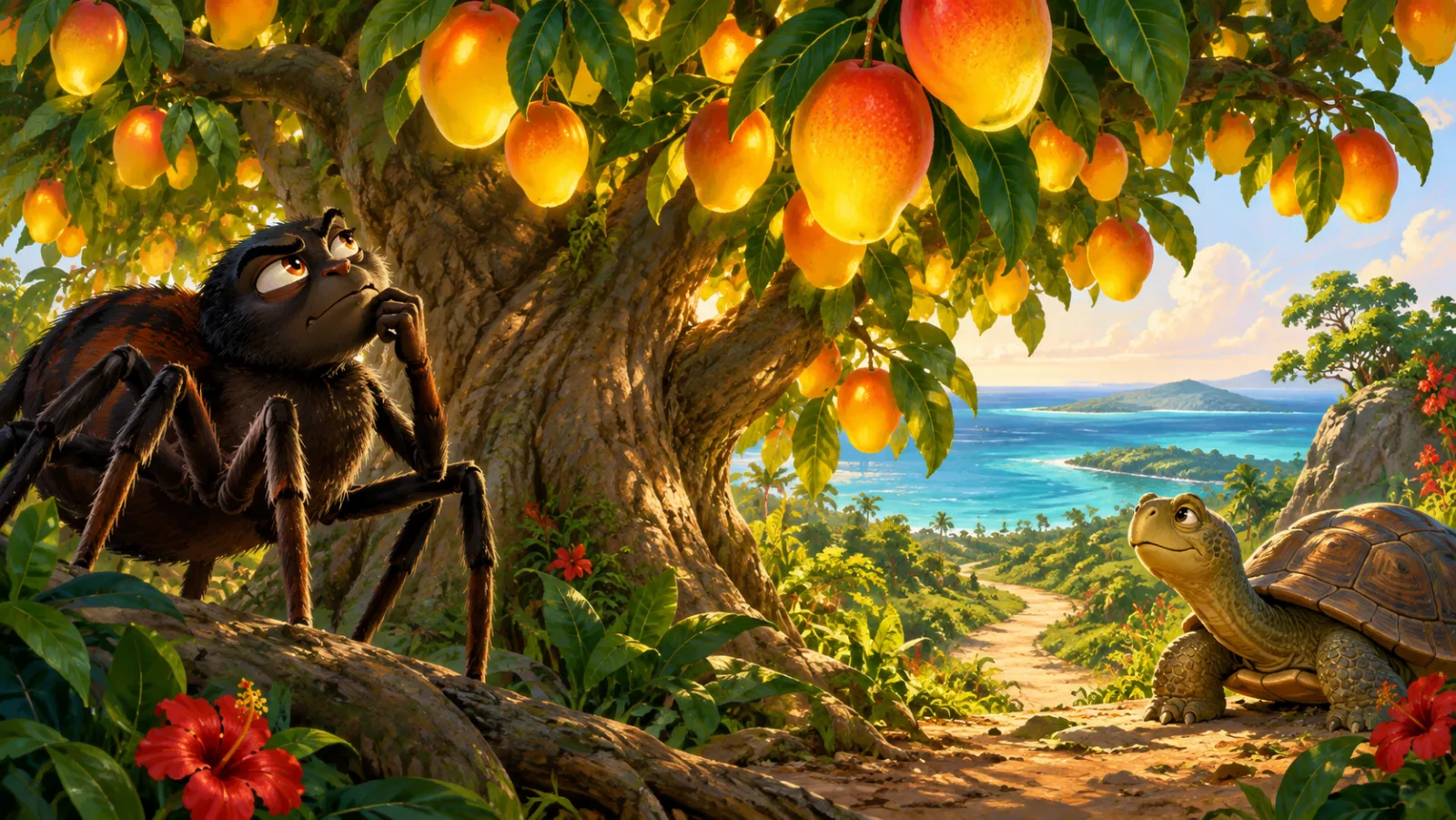 Anansi and the Lying Mango Tree cover illustration