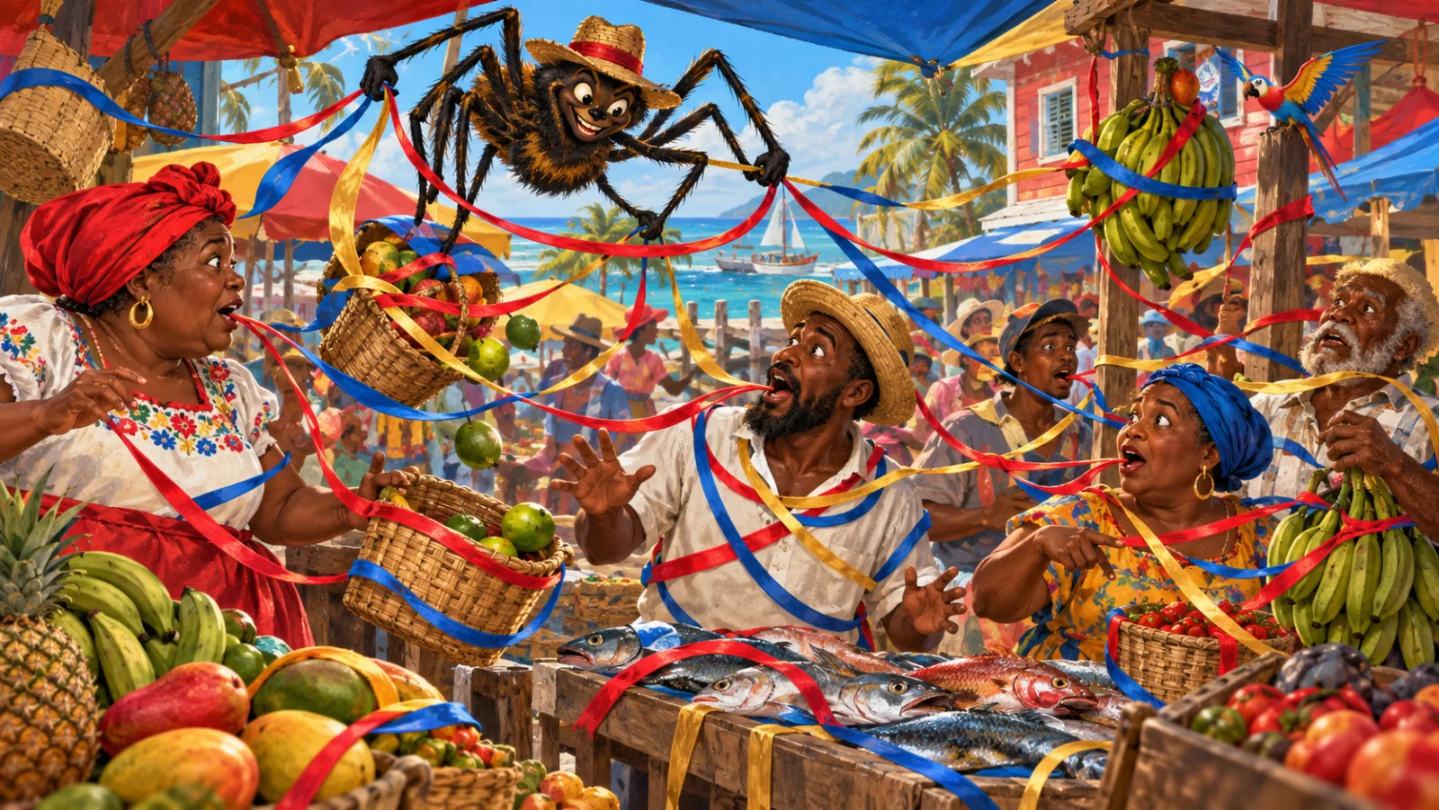 Anansi and the Twisted Sentence cover illustration