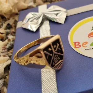 👑 Belize Coat of Arms Blazon Ring – 14Kt Yellow Gold