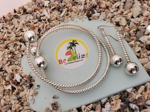 🌺 Belize Silver Knob Earring – .925 Sterling Silver