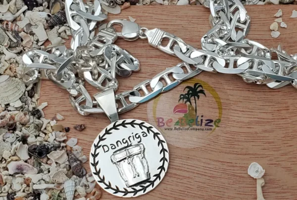 🪘 Dangriga Belize Pendant or Charm – .925 Sterling Silver