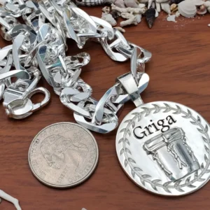 🖥️ Dangriga Belize XL “Griga” Pendant (.925 Sterling Silver)