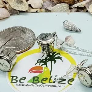 Garifuna Drum Earring .925 Sterling Silver