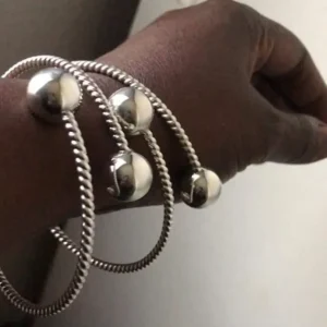 🔗 Belize Double Twist Bangle – .925 Sterling Silver